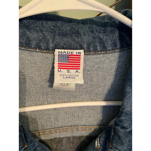 TYCA US Marine Corps Embossed Denim Jean Jacket 1980s - Picture 4 of 6